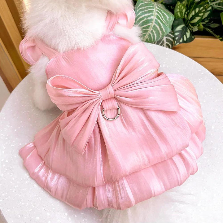 Lisslune | Charming Striped Butterfly Midi Dress for Small Dogs - Ideal for Special Occasions