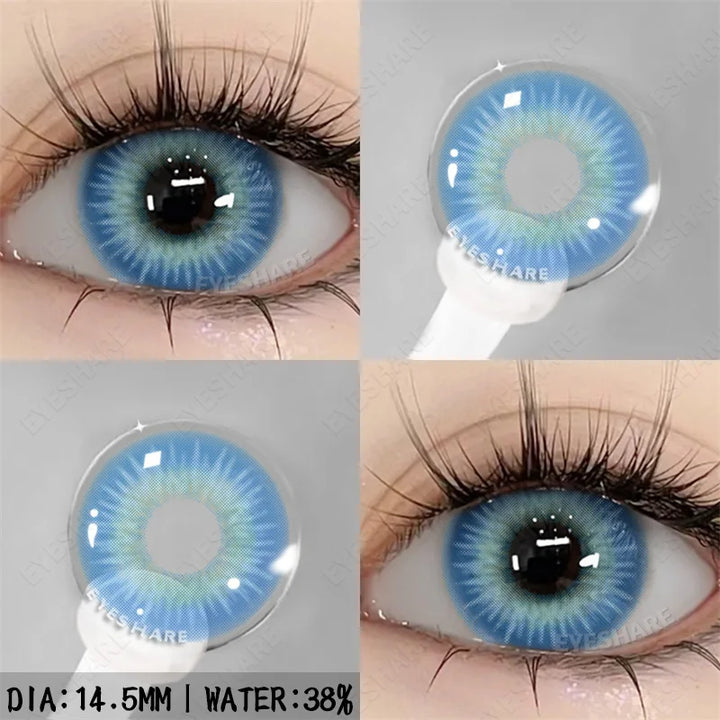 Rynx | 1 Pair/2 Pieces Colored Contact Lenses for Eyes Cosplay Blue Lenses Fashionable Purple Lenses Annual Cosmetic Green Eye Contact Lenses