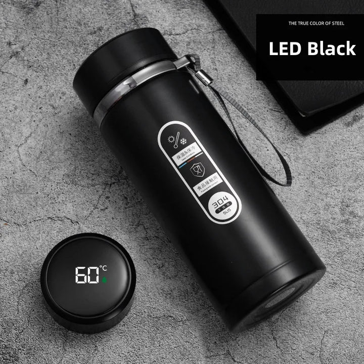 Lisslune | TempraBottle – Smart Thermos Bottle with LED Temperature Display (800ml–1L)
