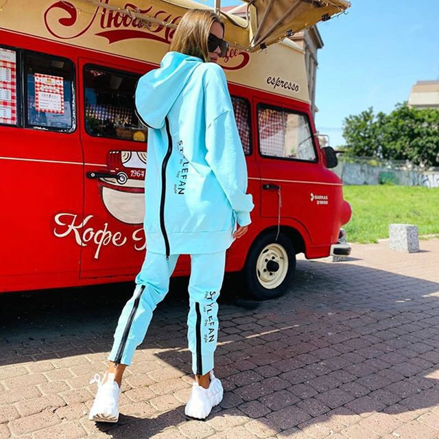 Lisslune | Women's Sweatshirts 2-piece Sets Tracksuit Plus Sizes Autumn Ladies Korea Pants Sweater Jumpsuits Ladies