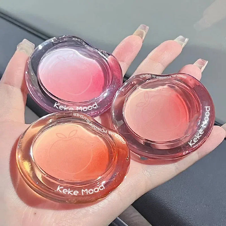 Rynx | Peach Pink Blusher Matte Purple Cheek Color Blush Make-up Durability Brightness Face Silky Smoothness Blush Powder Palette Cosmetics