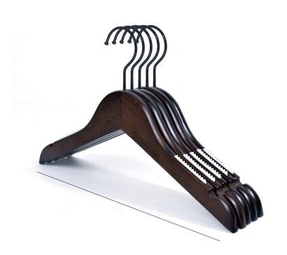 Lisslune | Elegant Lotus Wood Hanger Set of 5 - 10 Pieces - Premium Closet Organization Solution
