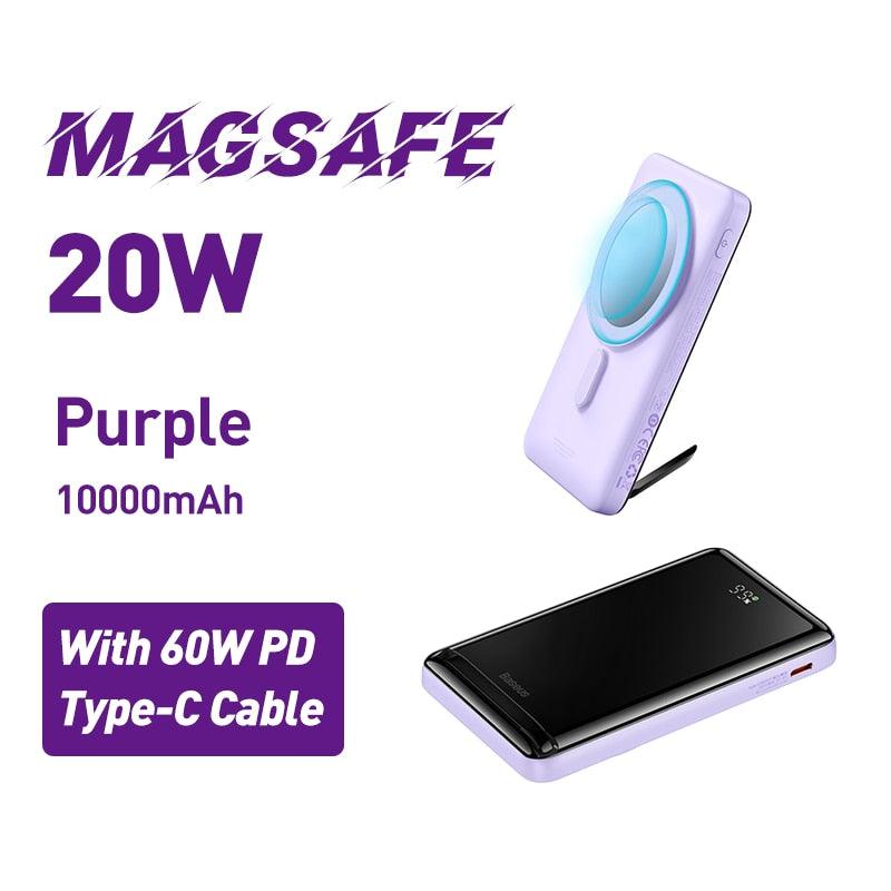 Lisslune | Mag-Safe 20W Magnetic Powerbank with 10000mAh Capacity and Adjustable Stand for Fast Charging