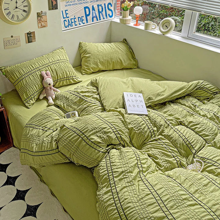 Rynx | Raspberry Bed Linen Comforter Sets Duvet Cover Bed Sheet Set Pillowcases Bed Linen Set Queen/King Bed bedspreads