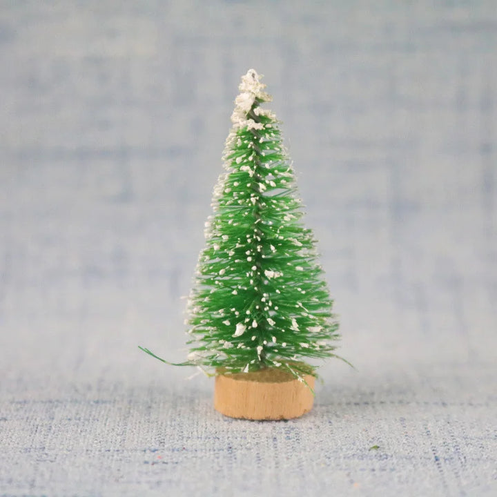 Rynx | 12 Piece Mini Christmas Tree Ornament Small Artificial Pine Sisal Snow Landscape Xmas Trees Christmas Table Decor Gifts