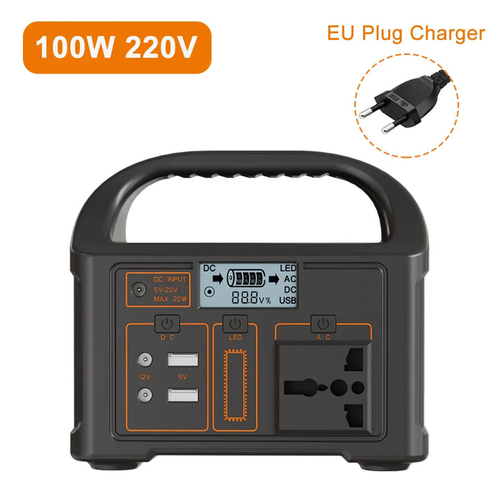 Lisslune | 100W 24,000mAh Portable Power Station with LiFePO4 Battery – PowerGo