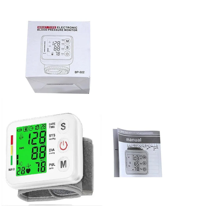 Lisslune | Digital Wrist Blood Pressure Monitor with LCD Display – PulseTrack