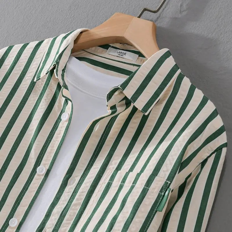 Lisslune | Stylish Striped Button-Down Shirt