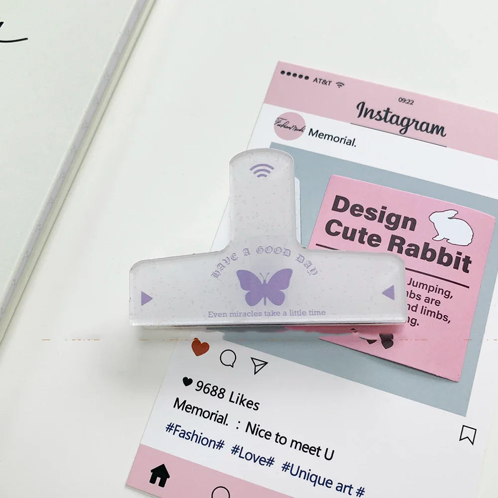 Rynx | 1pcs Kitchen Magnetic Plastic Bag Clips Ziplock Refrigerator Message Notes Strips Magnet Stickers Photo Home Sealing Clip