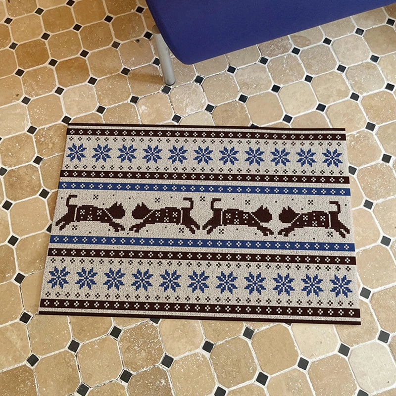 Rynx | Nordic PVC Doormat Cut Cartoon Dog House Entrance Welcome Mat Rug Anti-Dust Pad Outdoor Aesthetics Living Space Decor