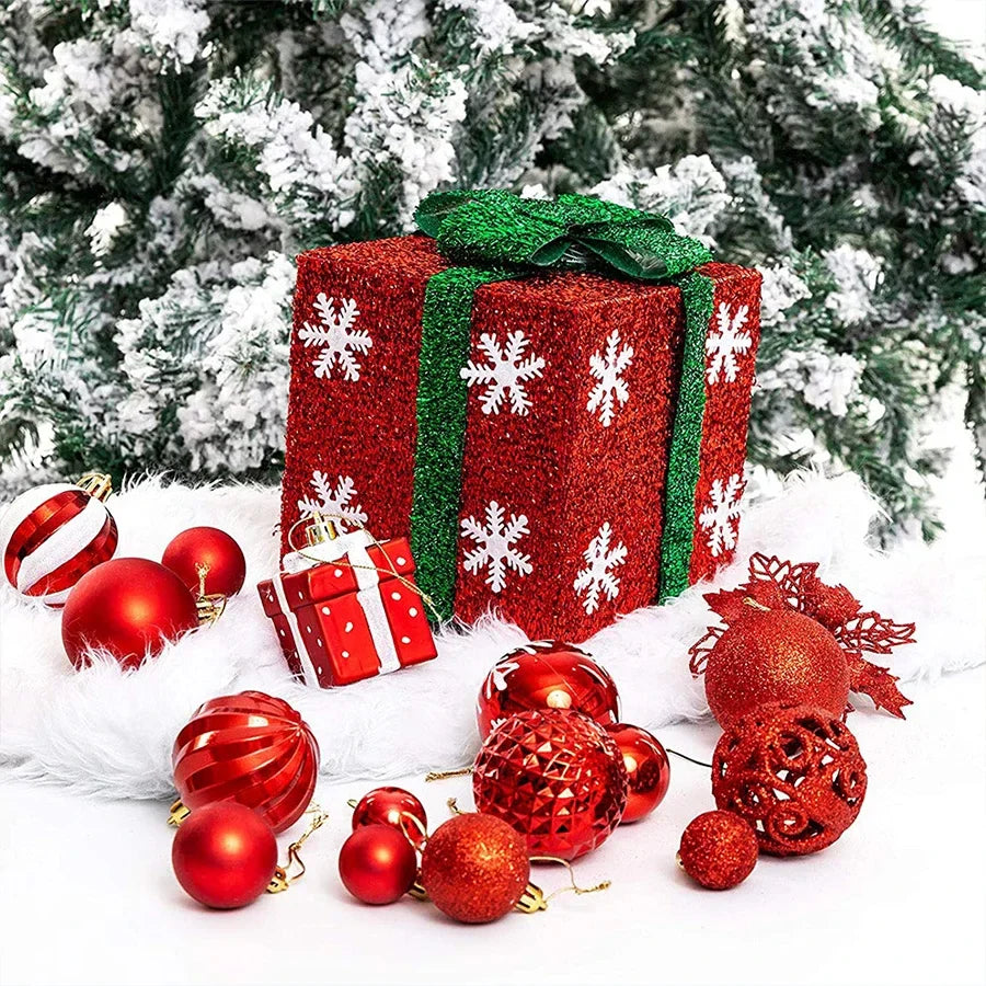 Rynx | Christmas Gift Box New Year Santa Evening Packaging Snowflake Apple Pie Party Decoration Packaging Box Candy Box Merry Christmas