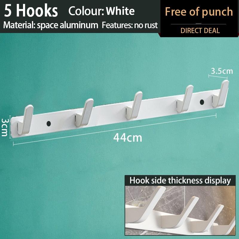 Lisslune | Space-saving Aluminum Hook Organizer: Efficient and stylish storage for any room