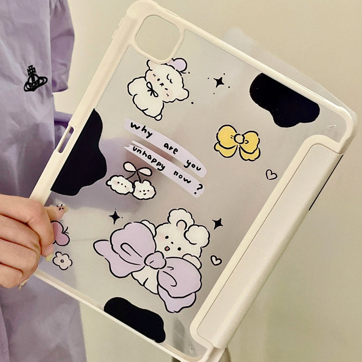 Lisslune | Für iPad 2024 Air Pro 11 13 12.9 M2 M4 Hülle 10.2 7. 8. 9. 10. Generation mini 6/7 Air 4 5 10.9 Schutzhülle mit Stiftfach Halter