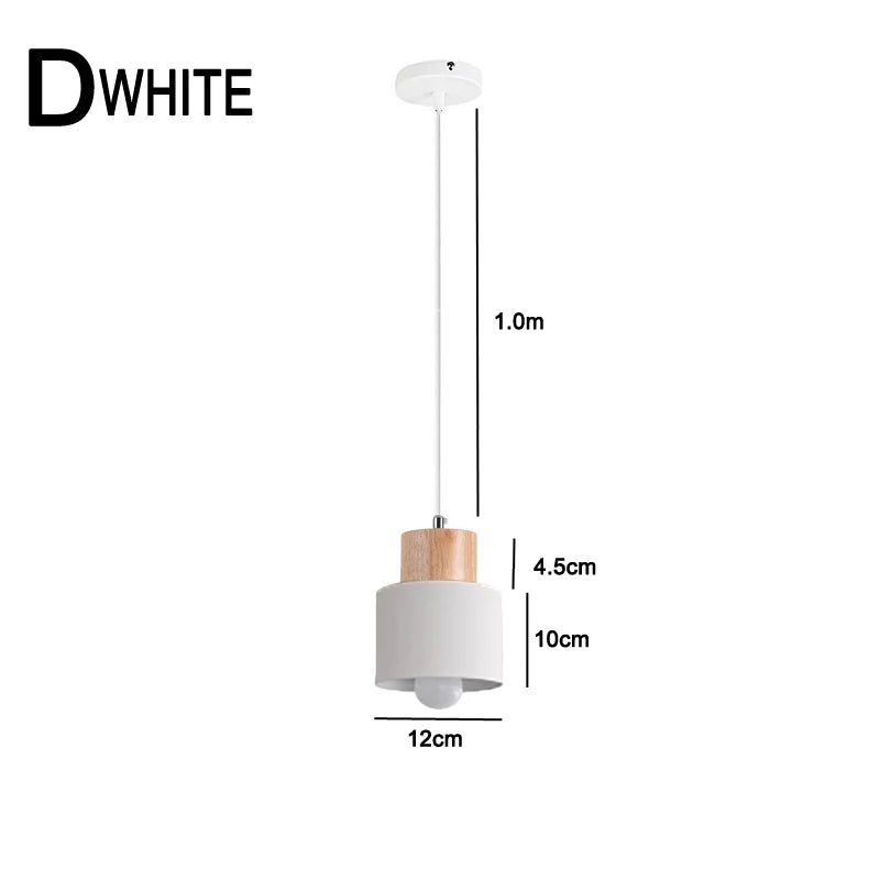 Lisslune | Nordic LED Pendant Lights Made of Metal and Wood - Modern Hanging Lamps for Dining Room and Kitchen