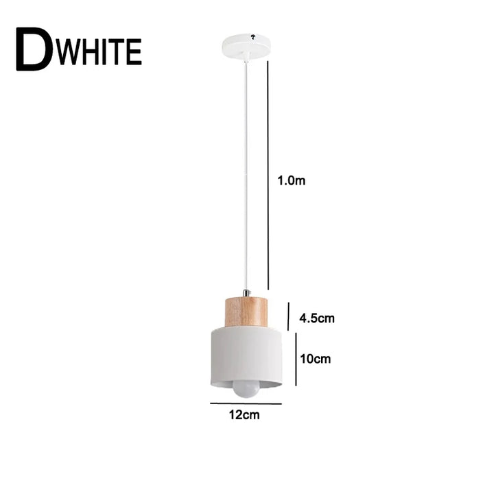 Lisslune | Nordic LED Pendant Lights Made of Metal and Wood - Modern Hanging Lamps for Dining Room and Kitchen