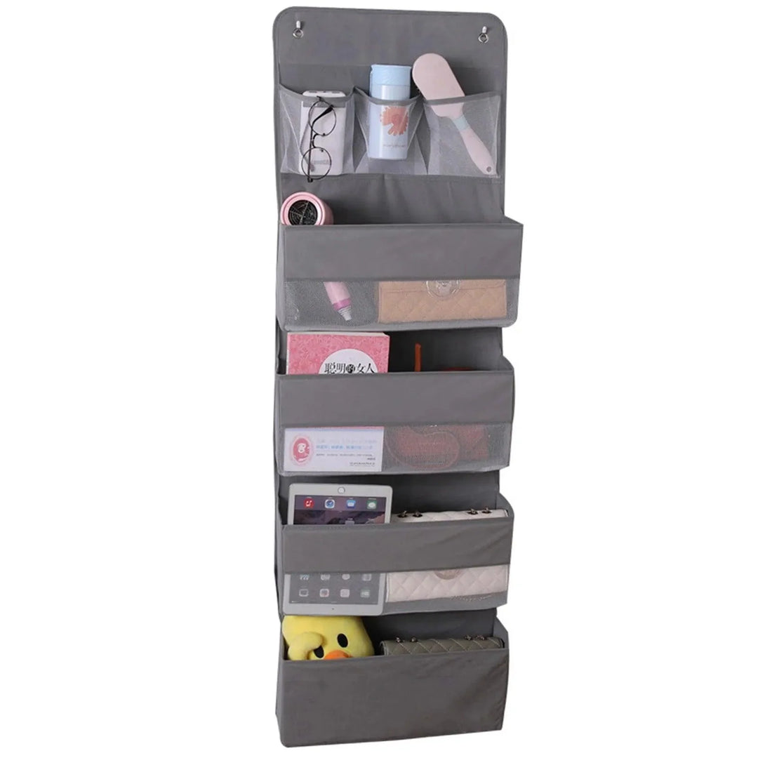 Lisslune | Gray 5-tier hanging shoe and accessory organizer