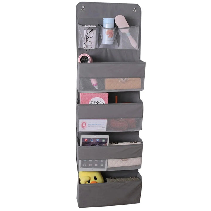 Lisslune | Gray 5-tier hanging shoe and accessory organizer
