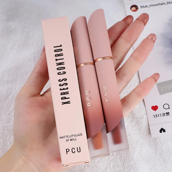 Rynx | Lipstick Matte Velvet Lip Mud Nude Matte Chocolate Lipstick Red Lip Tint Glass Korean Waterproof Long-lasting Makeup Women Cosmetics