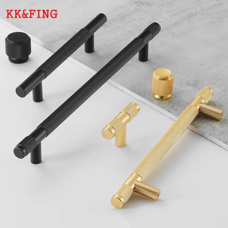 Lisslune | Refined Black and Gold Aluminum Cabinet Hardware Collection