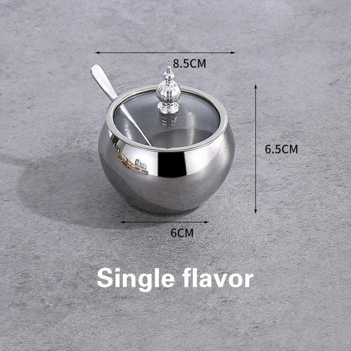 Lisslune | Stainless Steel Spice Storage and Oil Sprayer Set - Essential Organizer for Culinary Lovers
