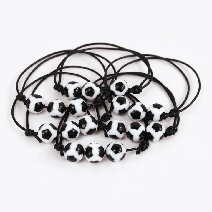 Rynx 10/20 pcs. Sports theme party bracelets soccer baseball basketball beads charm children's birthday gifts for guests piñata filling