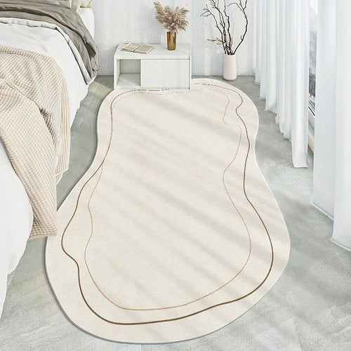 Rynx | Fashion irregular nightstand bedroom rug modern line art fluffy soft living room rugs rugs room tapis 러그 tapete ковер