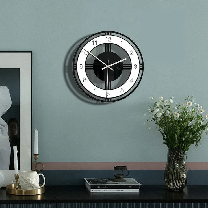 Lisslune | Monochrome Harmony – Modern minimalist wall clock