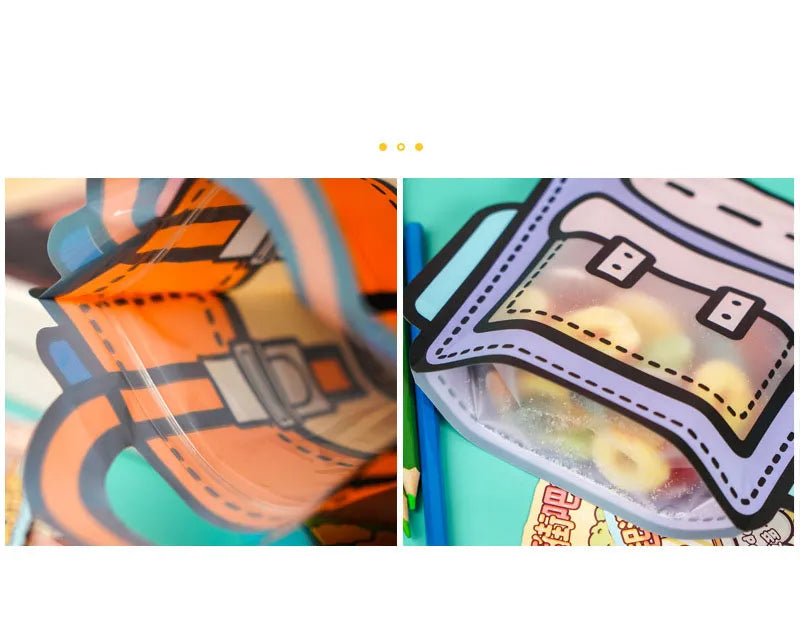 Lisslune | 50pcs Creative 2D Cartoon Schoolbag