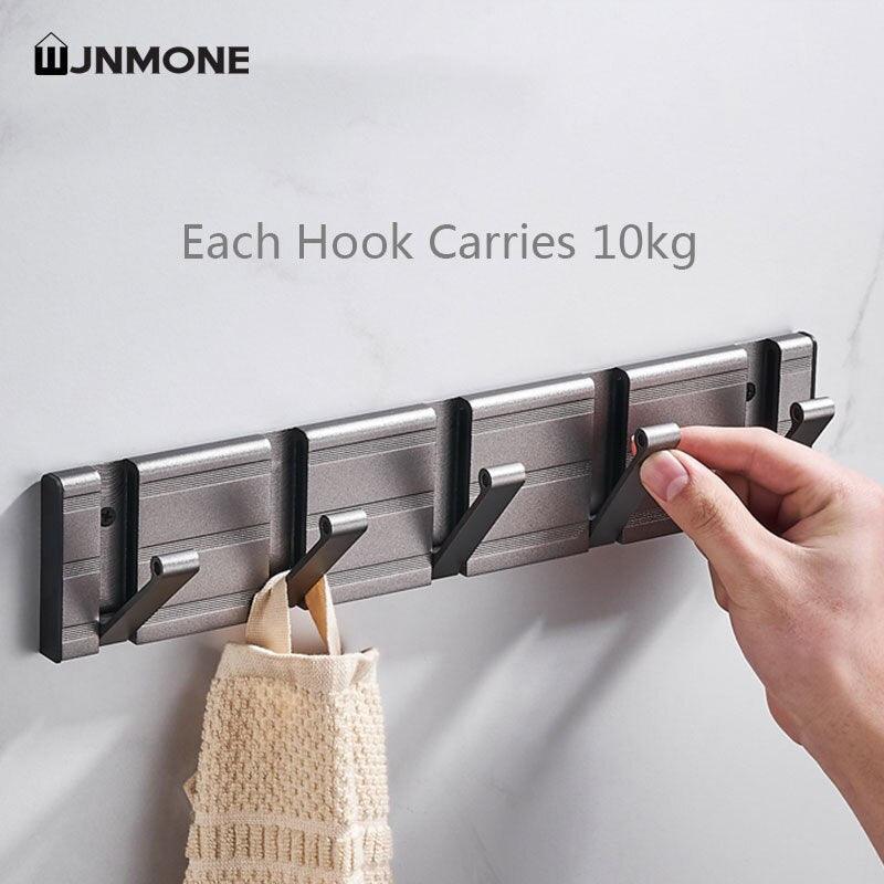 Lisslune | Stylish Gray Aluminum Wall Hooks for Modern Home Organization