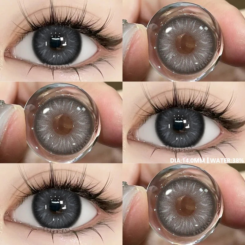 Rynx | New 1 Pair of Contact Lenses in Natural Color for Eyes Blue Lenses Gray Pupil Lens Brown Lens Yearly Cosmetic Green Contacts