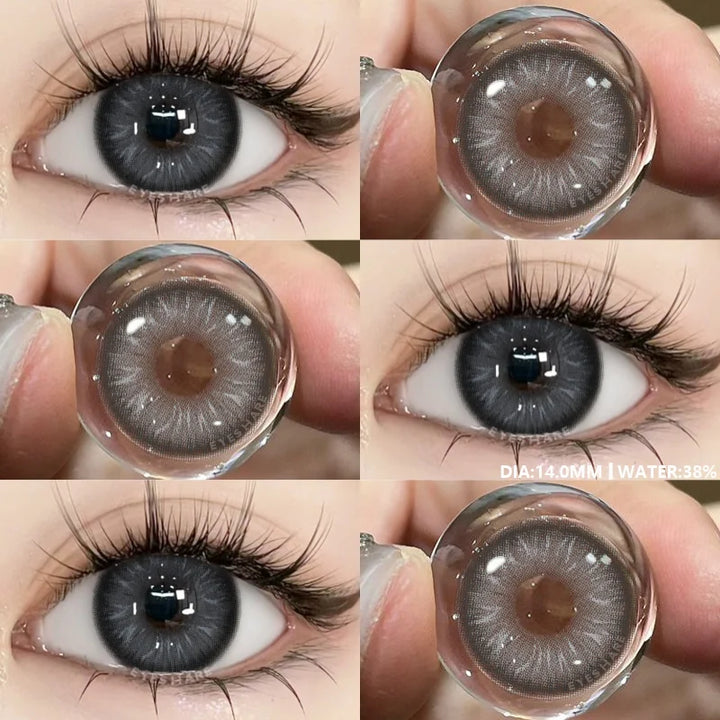 Rynx | New 1 Pair of Contact Lenses in Natural Color for Eyes Blue Lenses Gray Pupil Lens Brown Lens Yearly Cosmetic Green Contacts
