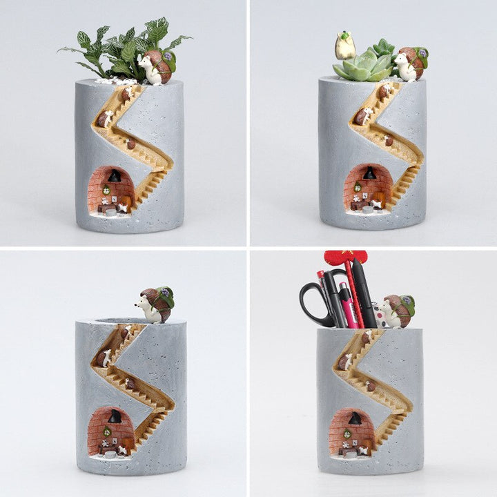 Lisslune | Fantastic Fusion: Unique Artistic Resin Flower Pots