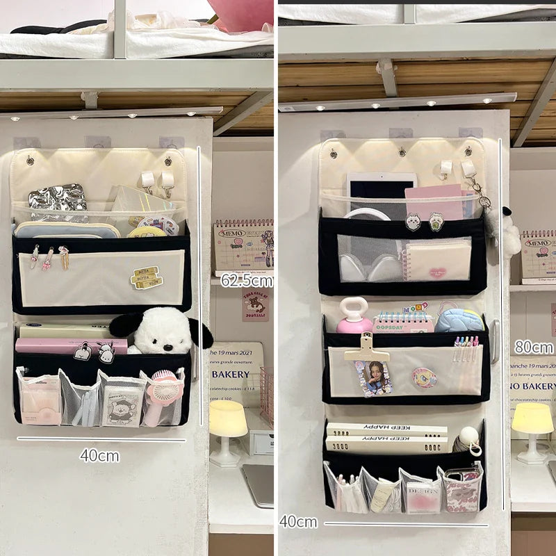 Rynx | Multi-layer Fabric Storage Hanging Bag Organizer Large Capacity Pockets Folding Knickknack Stationery Jewelry Hanging Case