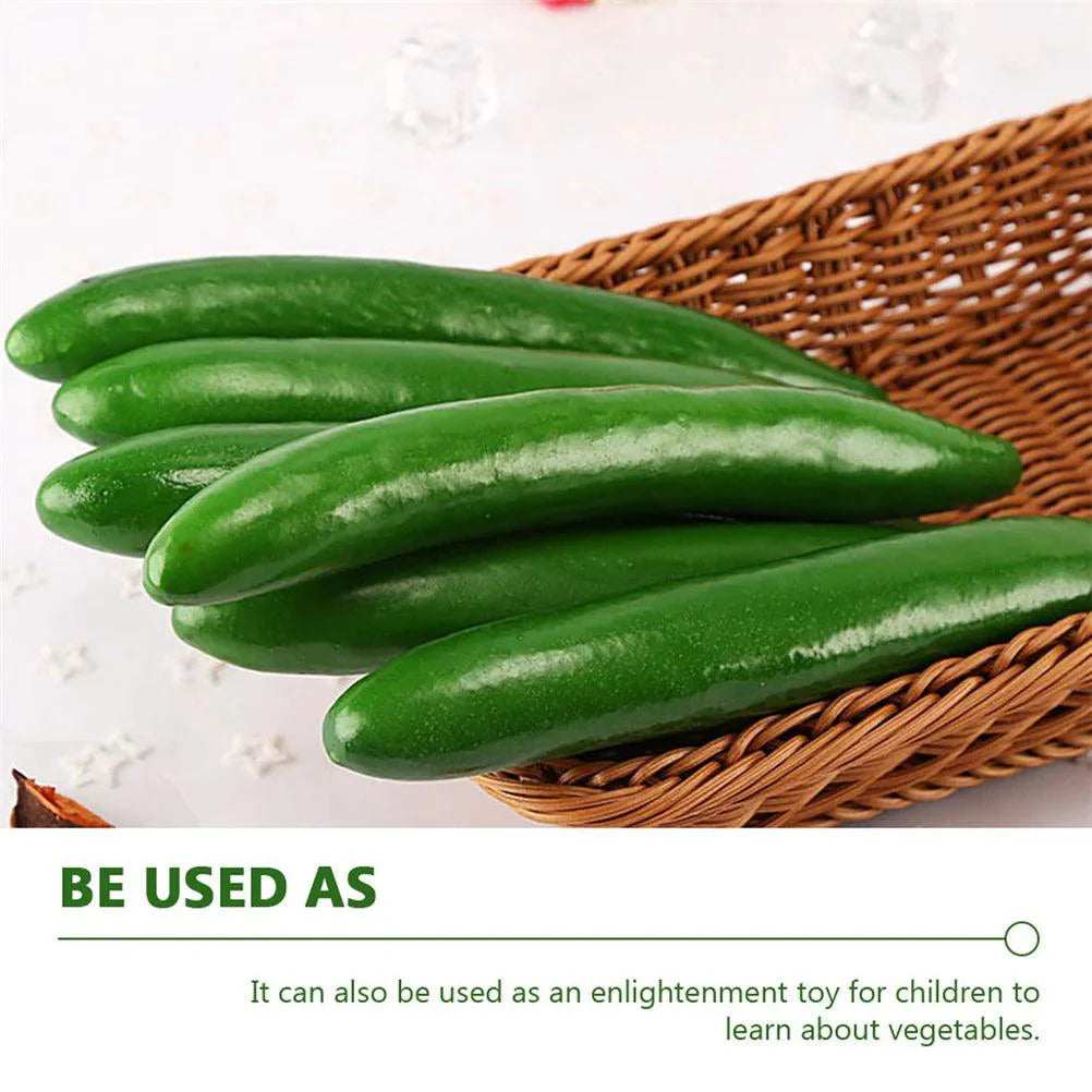 Lisslune | Life-like Foam Cucumber Decoration & Educational Playset - Pack of 4 Realistic Props
