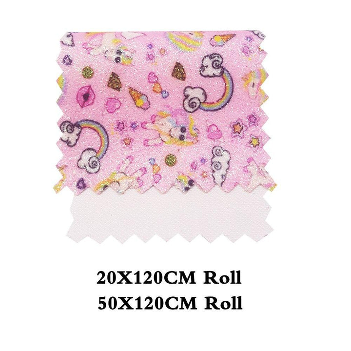 Lisslune | Enchanted Unicorn & Butterfly Synthetic Leather Craft Roll for Customized Hair Accessories