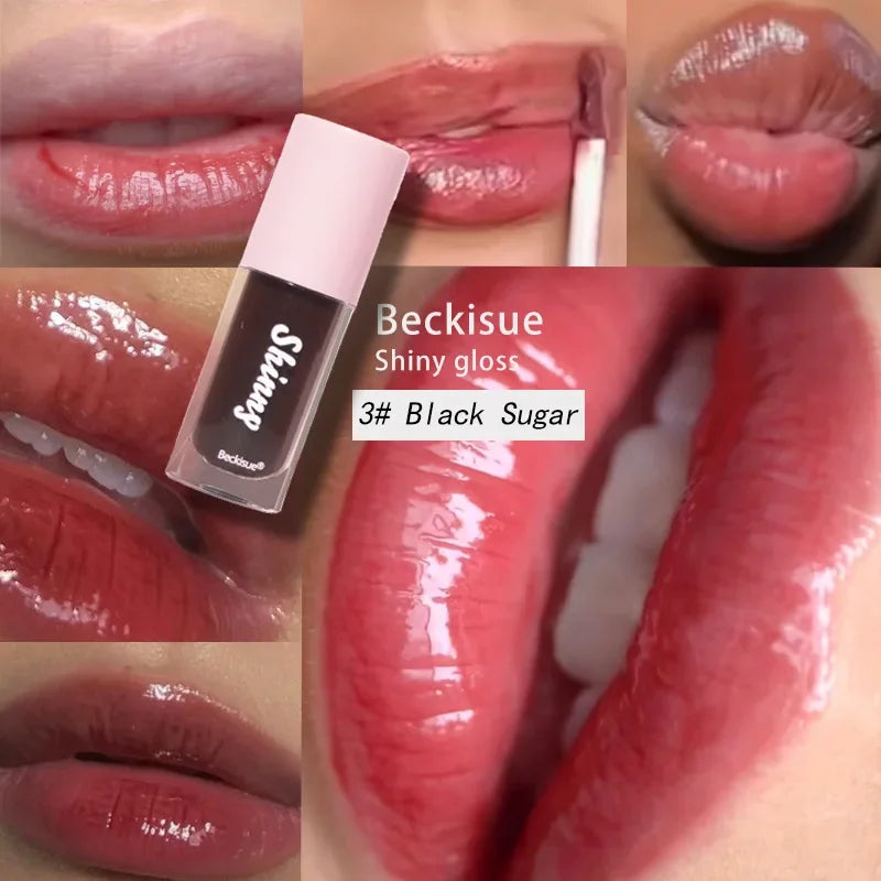 Rynx | Jelly Black Lip Oil Water Gloss Mirror Lip Glaze Moisturizing Translucent Lipstick Wrinkle Brightening Clear Lip Color Volumizing