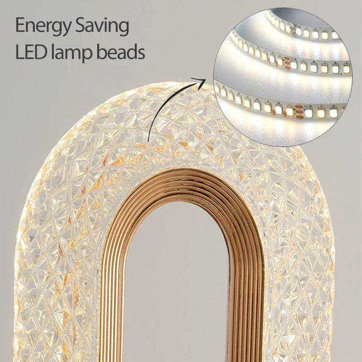 Lisslune | Crystal LED Table Lamp: Dimmable, USB Charging, Touch & Remote Control