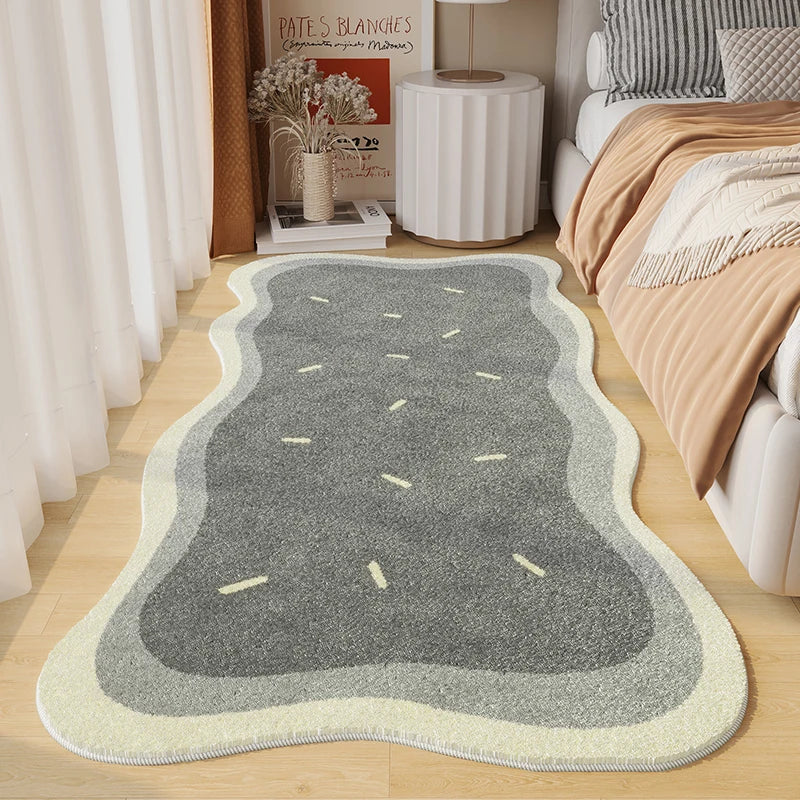 Rynx | Irregular Art Abstract Cozy Bedroom Rug Modern Home Decor Aesthetic Girl's Room Balcony Rugs Coffee Table Rug Wallpaper IG