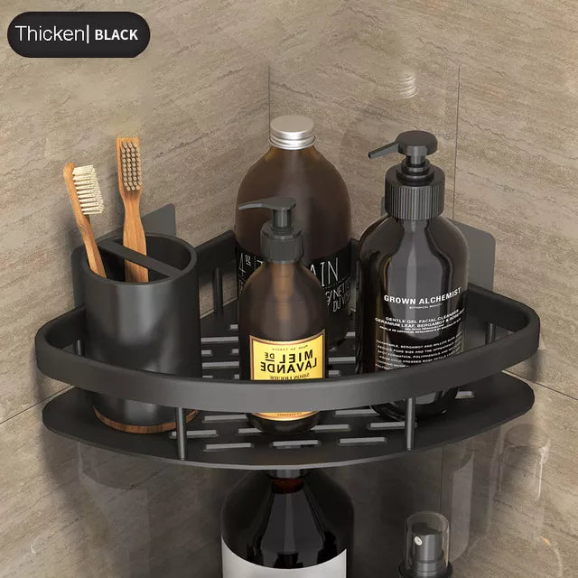 Lisslune | Stylish & Practical No-Drill Shower Corner Shelf – Space-Saving Bathroom Storage Rack