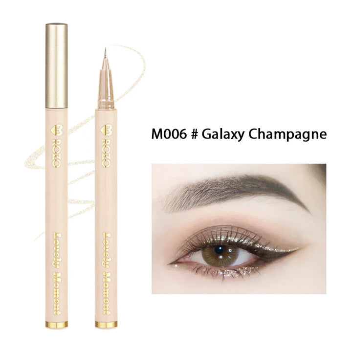 Rynx | Ultra-fine liquid eyeliner waterproof glitter matte black brown shimmering eyeliner lying silk moth pencil eye beauty party makeup tools