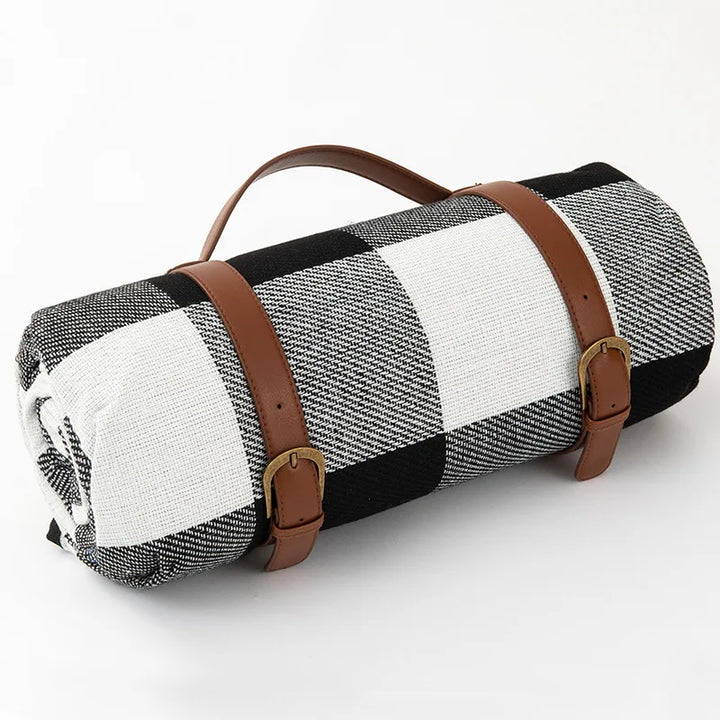 Lisslune | NovaPlaid | Waterproof Foldable Picnic Blanket with Carry Strap