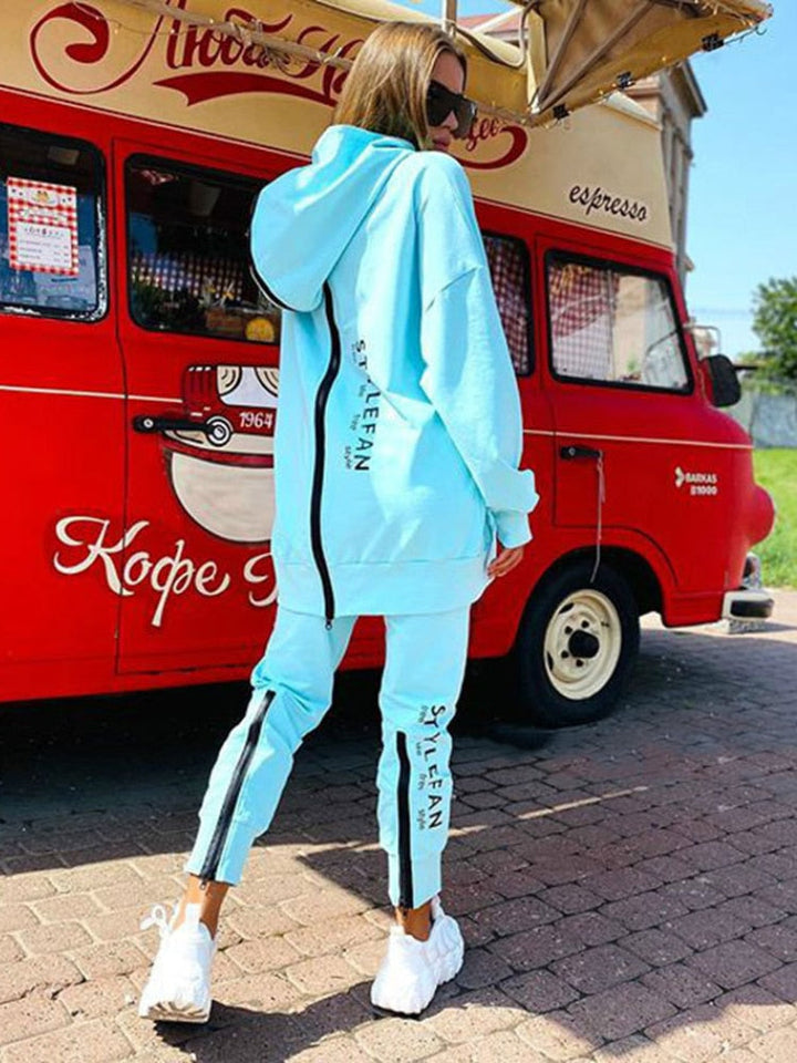 Lisslune | Women's Sweatshirts 2-piece Sets Tracksuit Plus Sizes Autumn Ladies Korea Pants Sweater Jumpsuits Ladies