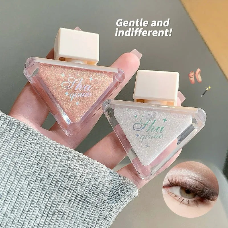 Lisslune | Flüssiger Lidschatten Perlmutt schimmernd Monochrom Perlig Fein Funkelnde Pailletten Lidschatten Highlighter Langanhaltend Schnell trocknend