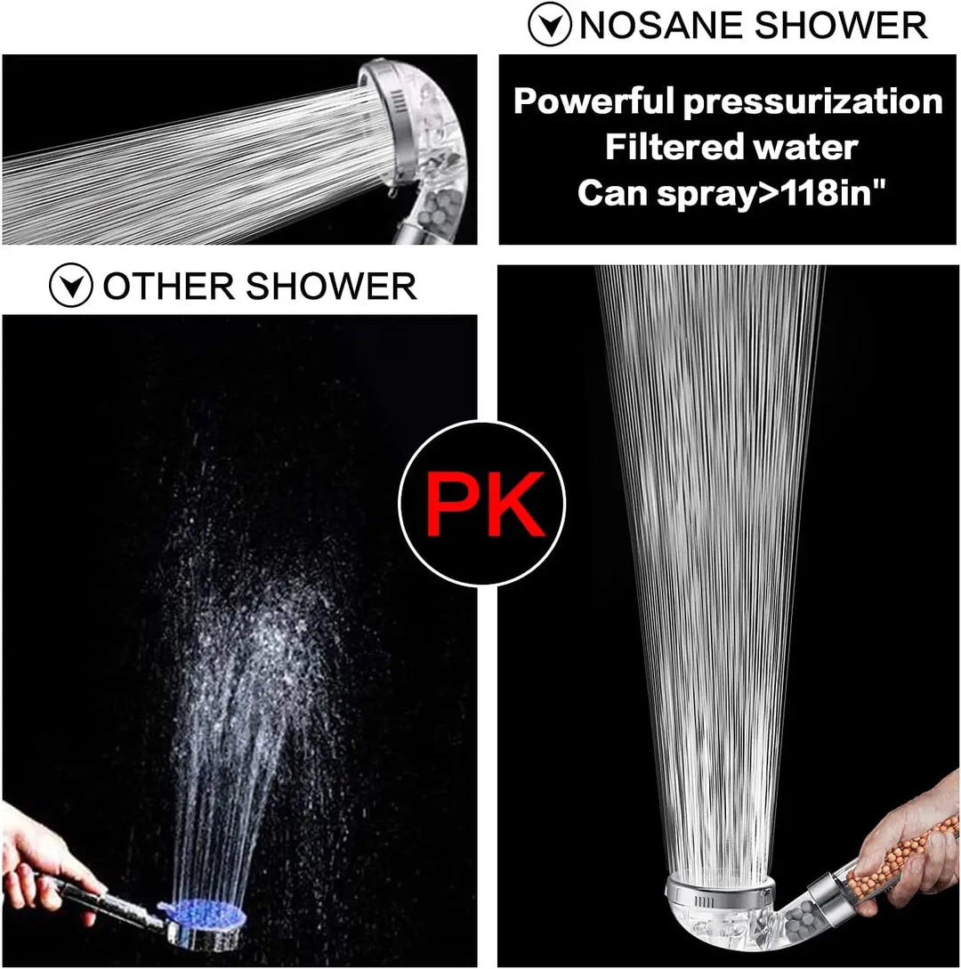 Lisslune | High Pressure Water-Saving Shower Head with Filter - AquaGlow