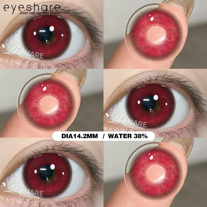 Rynx | 1 Pair Cosplay Colored Contact Lenses Anime Blue Lenses Purple Eyes Halloween Makeup Contacts Annual Pink Beauty Pupils