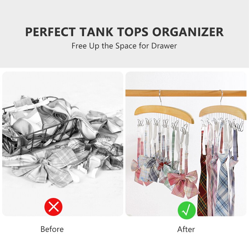 Lisslune | Wooden Space Saving Multi Organizer Hanger