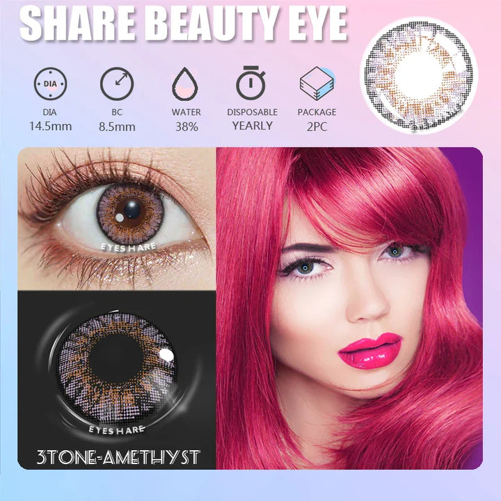 Rynx | 1 Pair Colored Contact Lenses for Eyes Cosplay Lenses for Eyes Blue Contact Lenses Fashion Brown Eye Lens Beauty Makeup