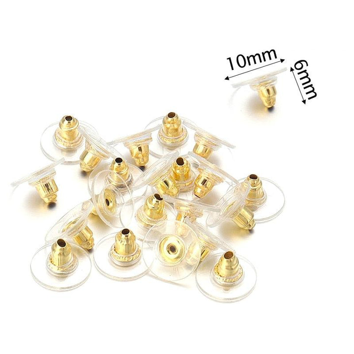 Lisslune | 500 Rubber Earring Back Stoppers: Essential Materials for Comfortable and Secure Jewelry Creations