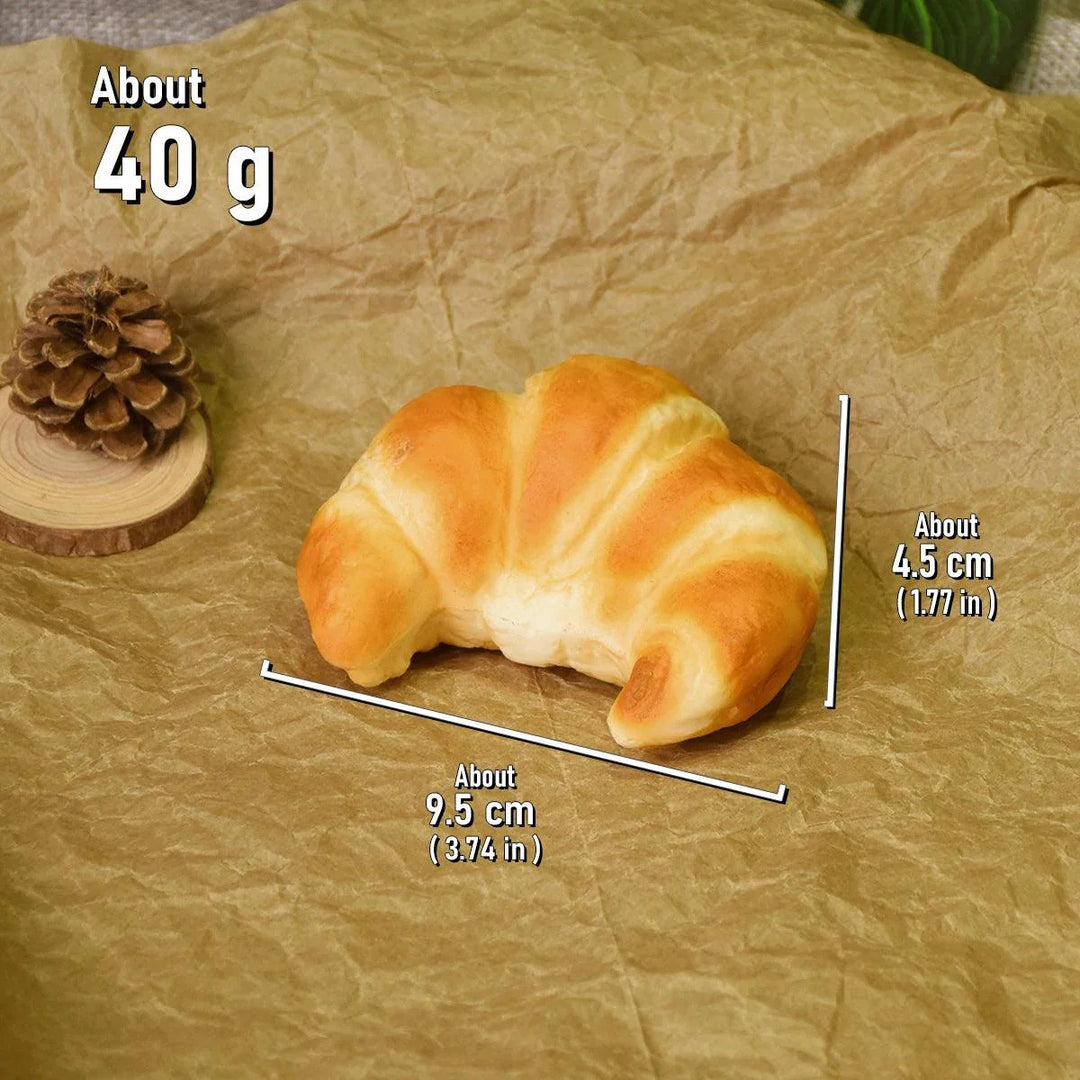 Lisslune | Realistic Golden Lava Croissant Bread Model - Ideal for Photography and Decorative Displays