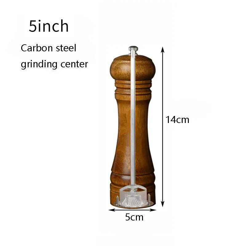 Lisslune | Elegant adjustable salt and pepper mill set made of solid wood for outdoor dining